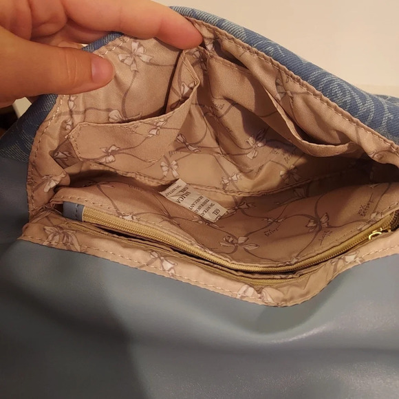 NWT Betsey Johnson Blue Denim Floral Xoleeroy Shoulder/Crossbody Purse - Picture 8 of 11